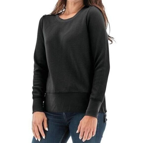 Aventura Clothing M004143 Women's Sz 2XL Black Hazelton Crew Neck L/S Top - Picture 12 of 13